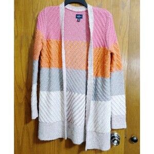 American Eagle Sweater Cardigan XS Open Front Wool Alpaca Blend Stripe